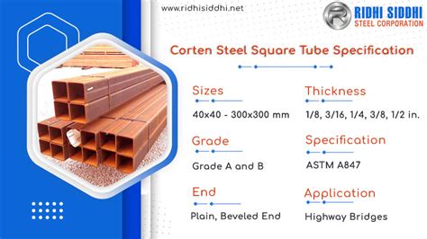 corten steel box footing|corten tubes for sale.